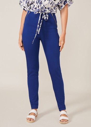 Phase Eight Amina Double Zip Jeans Deep Blue Canada | VAXPOE-950